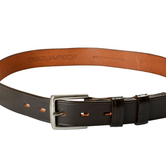 Dsquared2 Women\'s Chocolate Brown Leather Belt Sz L/44 main image 6